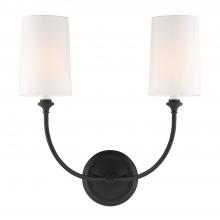 Crystorama 2242-BF - Libby Langdon Sylvan 15.5'' Black Forged Sconce