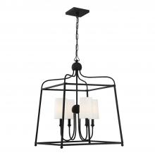 Crystorama 2244-BF - Libby Langdon Sylvan 21.5'' Black Forged Chandelier