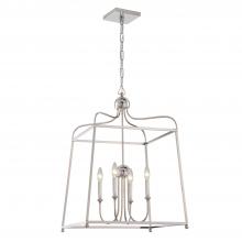 Crystorama 2244-PN_NOSHADE - Libby Langdon Sylvan 21.5'' Polished Nickel Chandelier