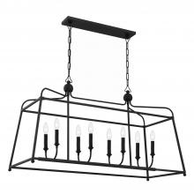 Crystorama 2249-BF_NOSHADE - Libby Langdon Sylvan 42'' Black Forged Linear Chandelier