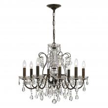 Crystorama 3028-EB-CL-MWP - Butler 25.5'' Hand Cut Crystal English Bronze Chandelier