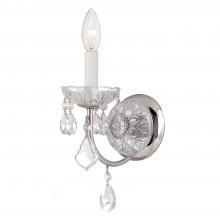 Crystorama 3221-CH-CL-I - Imperial 4.75'' Italian Crystal Polished Chrome Sconce