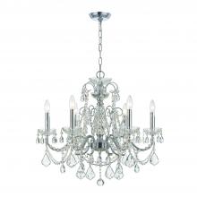 Crystorama 3226-CH-CL-I - Imperial 26'' Italian Crystal Polished Chrome Chandelier