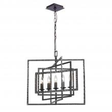 Crystorama 336-RS - Capri 24'' Raw Steel Chandelier