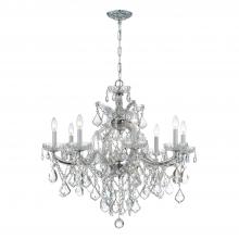 Crystorama 4409-CH-CL-MWP - Maria Theresa 28'' Hand Cut Crystal Polished Chrome Chandelier