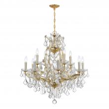 Crystorama 4412-GD-CL-I - Maria Theresa 28'' Italian Crystal Gold Chandelier
