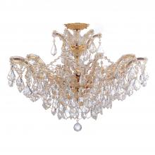 Crystorama 4439-GD-CL-MWP_CEILING - Maria Theresa 29'' Hand Cut Crystal Gold Semi Flush Mount