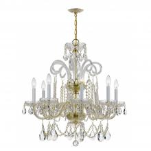 Crystorama 5008-PB-CL-MWP - Traditional Crystal 27'' Hand Cut Crystal Polished Brass Chandelier