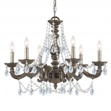 Crystorama 5026-VB-CL-MWP - Paris Market 28'' Hand Cut Crystal Venetian Bronze Chandelier