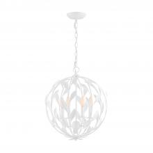 Crystorama 504-MT - Broche 16'' Matte White Chandelier