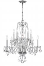 Crystorama 5080-CH-CL-I - Traditional Crystal 23'' Hand Cut Crystal Polished Chrome Chandelier