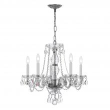 Crystorama 5085-CH-CL-MWP - Traditional Crystal 21'' Hand Cut Crystal Polished Chrome Chandelier