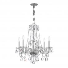 Crystorama 5086-CH-CL-MWP - Traditional Crystal 23'' Hand Cut Crystal Polished Chrome Chandelier