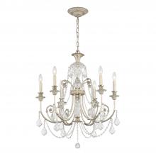 Crystorama 5116-OS-CL-MWP - Regis 26'' Hand Cut Crystal Olde Silver Chandelier