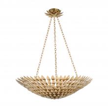 Crystorama 519-GA - Broche 30'' Antique Gold Chandelier