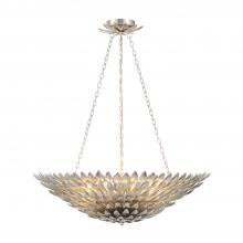 Crystorama 519-SA - Broche 30'' Antique Silver Chandelier