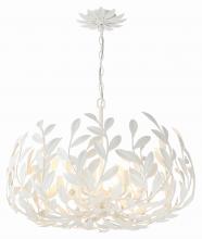 Crystorama 533-MT - Broche 27'' Matte White Chandelier
