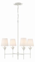 Crystorama 534-MT - Broche 28'' Matte White Chandelier