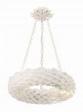 Crystorama 535-MT - Broche 18'' LED Matte White Chandelier