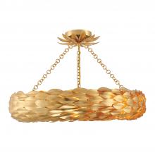 Crystorama 536-GA_CEILING - Broche 24'' Antique Gold Semi Flush Mount