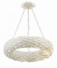 Crystorama 536-MT - Broche 24'' Matte White Chandelier