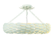 Crystorama 536-MT_CEILING - Broche 24'' Matte White Semi Flush Mount