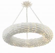 Crystorama 538-MT - Broche 33.5'' Matte White Chandelier