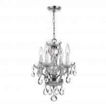 Crystorama 5534-CH-CL-I - Welton 11'' Italian Crystal Polished Chrome Chandelier