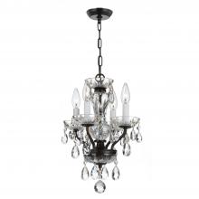 Crystorama 5534-EB-CL-SAQ - Welton 11'' Swarovski Spectra Crystal English Bronze Chandelier