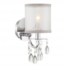 Crystorama 5621-CH - Hampton 5.5'' Drum Shade Polished Chrome Sconce