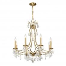 Crystorama 5938-VG-CL-MWP - Cedar 28'' Vibrant Gold Chandelier