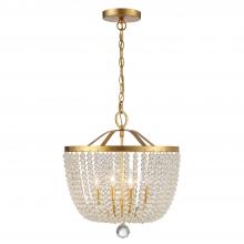 Crystorama 604-GA - Rylee 16.5'' Antique Gold Chandelier