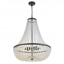 Crystorama 609-MK - Rylee 24.75'' Matte Black Chandelier
