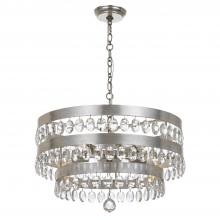 Crystorama 6106-SA - Perla 22'' Antique Silver Chandelier