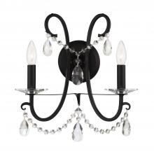 Crystorama 6822-MK-CL-MWP - Othello 14'' Matte Black Sconce