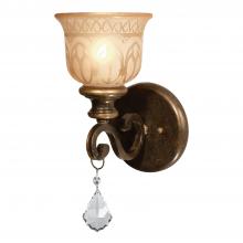Crystorama 7501-BU-CL-MWP - Norwalk 6.5'' Hand Cut Crystal Bronze Umber Sconce