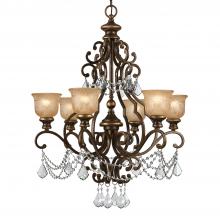 Crystorama 7516-BU-CL-MWP - Norwalk 28'' Hand Cut Crystal Bronze Umber Chandelier