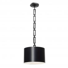 Crystorama 8683-MK-WH - Brian Patrick Flynn Alston 12'' Matte Black + White Pendant