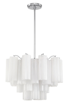 Crystorama ADD-306-CH-WH - Addis 19.75'' Polished Chrome Chandelier