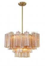 Crystorama ADD-308-AG-AM - Addis 22'' Aged Brass Chandelier