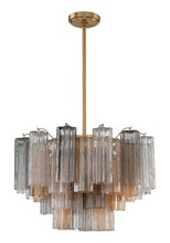 Crystorama ADD-308-AG-AU - Addis 22'' Aged Brass Chandelier