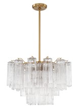 Crystorama ADD-308-AG-CL - Addis 22'' Aged Brass Chandelier