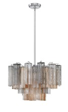 Crystorama ADD-308-CH-AU - Addis 22'' Polished Chrome Chandelier