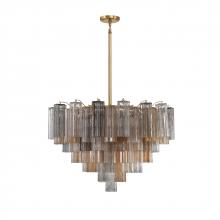 Crystorama ADD-316-AG-AU - Addis 32'' Aged Brass Chandelier