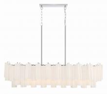 Crystorama ADD-317-CH-WH - Addis 51.75'' Polished Chrome Linear Chandelier