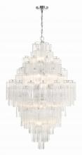 Crystorama ADD-319-CH-CL - Addis 31.5'' Polished Chrome Chandelier