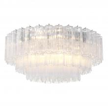 Crystorama ADD-331-CH-CL - Addis 32'' Polished Chrome Flush Mount