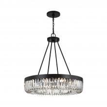 Crystorama ALI-B2010-CZ - Alister 28.25'' Charcoal Bronze Chandelier