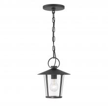 Crystorama AND-9203-CL-MK - Andover 9'' Matte Black Outdoor Pendant