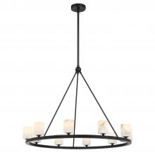 Crystorama ARA-10265-MK-ST - Aragon 34.75'' LED Matte Black Chandelier